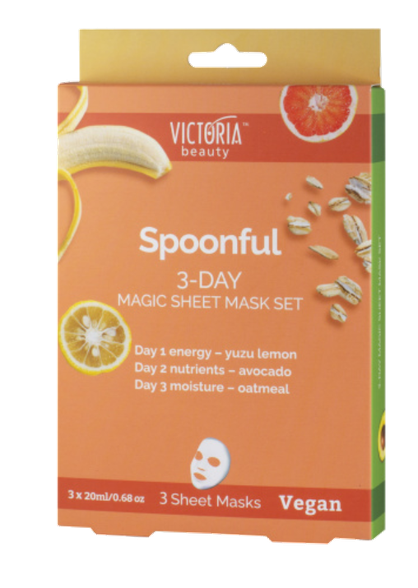 VICTORIA BEAUTY Spoonful 3-Day Magic lakštinė rinkinys, 1 vnt.