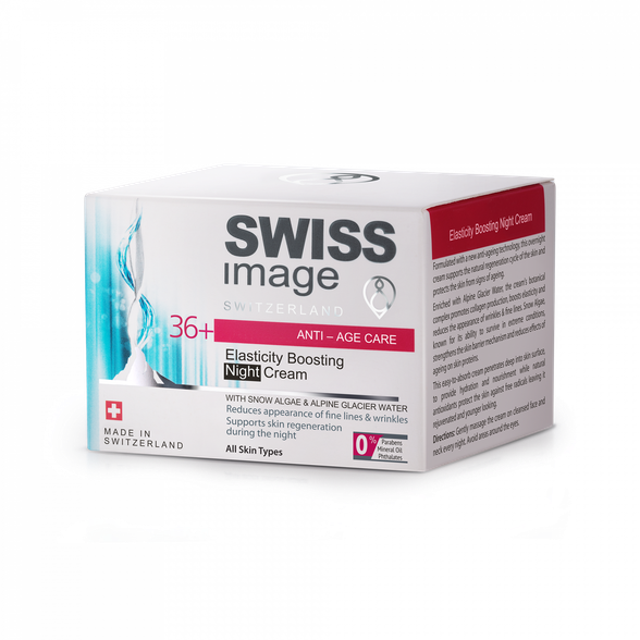 SWISS IMAGE Anti-Age 36+ Elasticity Boosting Night veido kremas, 50 ml