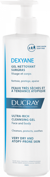 DUCRAY Dexyane Ultra-Rich valomasis gelis, 400 ml