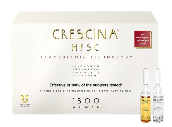 CRESCINA HFSC Transdermic 1300 Woman 10+10 ampulės,