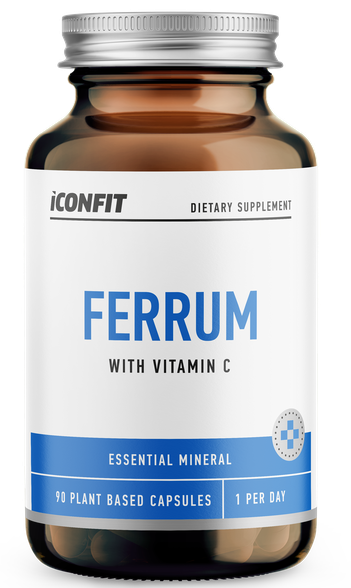 ICONFIT Ferrum 20mg + Vitamin C kapsulės, 90 vnt.