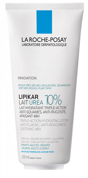 LA ROCHE-POSAY Lipikar Lait Urea 10% kūno losjonas, 200 ml