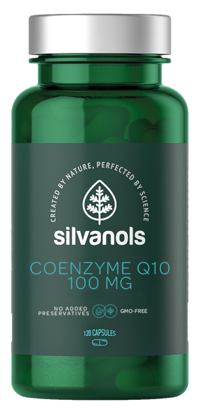 SILVANOLS Premium Coenzyme Q10 100% kapsulės, 120 vnt.