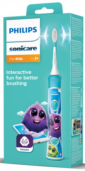 PHILIPS Sonicare KIDS (blue) HX6322/04 elektrinis dantų šepetėlis, 1 vnt.