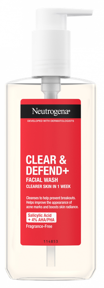 NEUTROGENA Clear&Defend+ valomasis gelis veidui, 200 ml