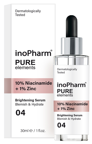 INOPHARM 10% Niacinamide + 1% Zinc serumas, 30 ml