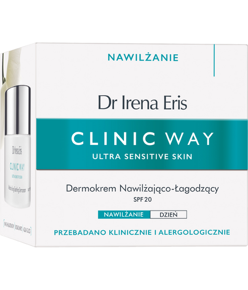 CLINIC WAY  Moisturizing-Soothing SPF 20 dieninis veido kremas, 50 ml