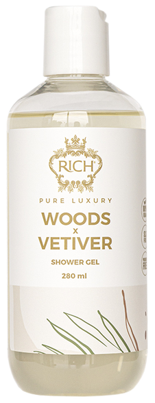 RICH Pure Luxury Woods & Vetiver dušo gelis, 280 ml