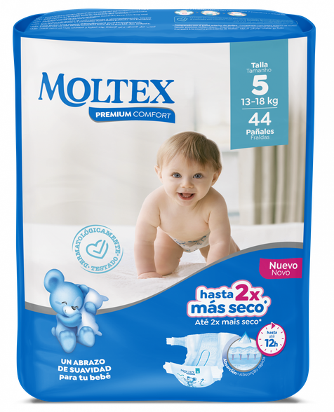 MOLTEX Premium Comfort 5 Junior sauskelnės, 44 vnt.