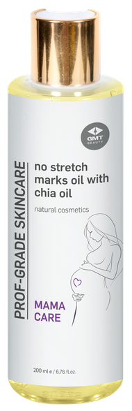 GMT BEAUTY No stretch marks oil with chia oil aliejus, 200 ml