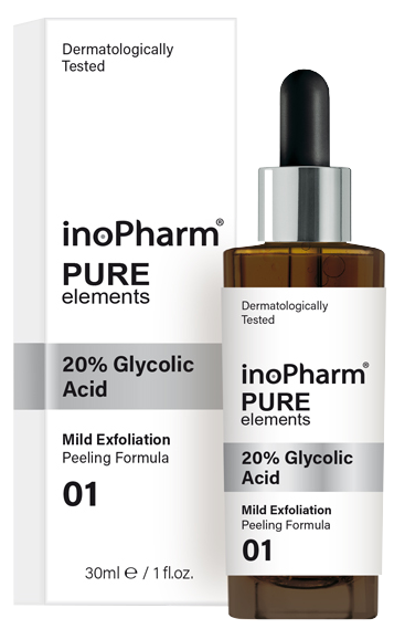 INOPHARM 20% Glycolic Acid šveitiklis, 30 ml