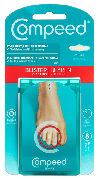 COMPEED  Ant Kojų Pirštų pleistrai nuo pūslių, 8 vnt.