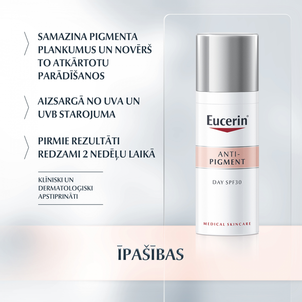 EUCERIN Anti-Pigment SPF 30 dieninis veido kremas, 50 ml