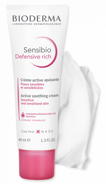 BIODERMA Sensibio Defensive rich kremas, 40 ml