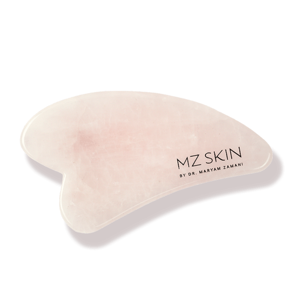 MZ SKIN Sculpting Rose Quartz Gua Sha masažo plokštelė, 1 vnt.