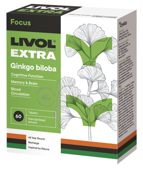 LIVOL  Extra Ginkgo Biloba tabletės, 60 vnt.