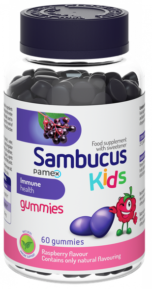 SAMBUCUS  Kids kramtomosios pastilės, 60 vnt.