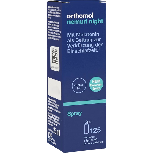 ORTHOMOL Nemuri Night Spray 125 doses purškiklis, 25 ml