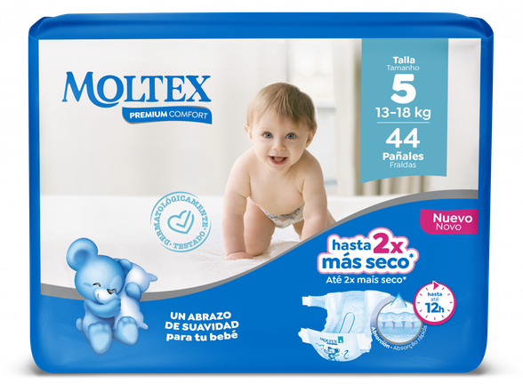 MOLTEX Premium Comfort 5 Junior sauskelnės, 44 vnt.