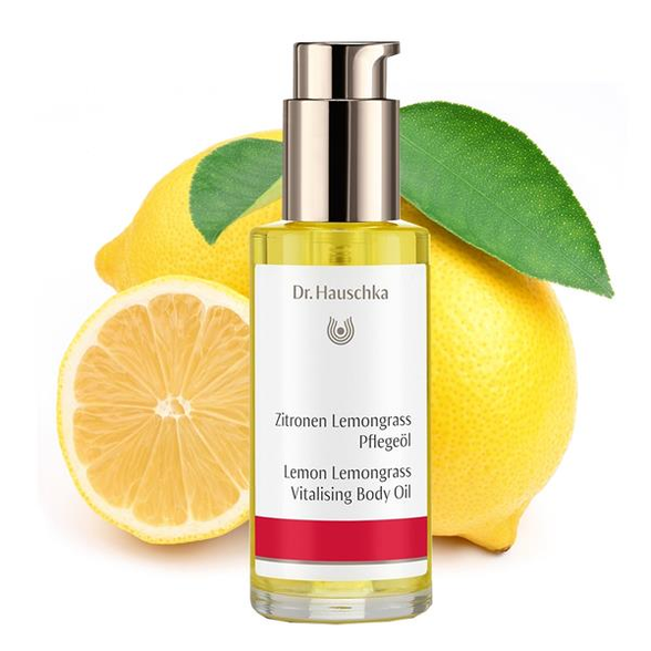 DR. HAUSCHKA Lemon Lemongrass Vitalizing kūno aliejus, 75 ml