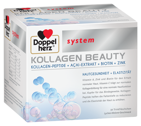 DOPPELHERZ System Kollagen Beauty kolagenas, 30 vnt.