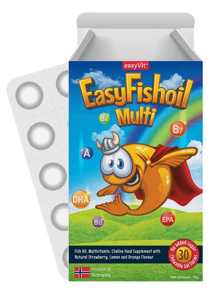  EASYFISHOIL Multi kramtomosios pastilės, 30 vnt.