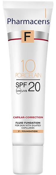 PHARMACERIS F Capilar-Correction 10 Porcelain SPF 20 skystis, 30 ml