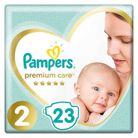 PAMPERS Premium Care 2, 4-8kg sauskelnės, 23 vnt.