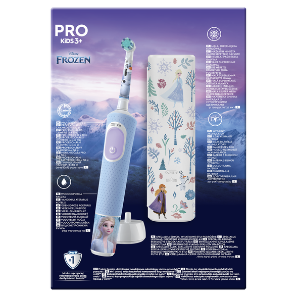 ORAL-B Pro Kids Frozen su kelioniniu dėklu elektrinis dantų šepetėlis, 1 vnt.