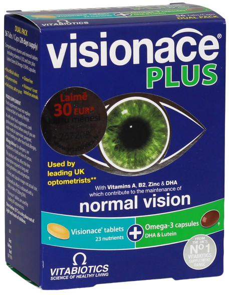 VISIONACE PLUS tabletės + kapsulės, 56 vnt.