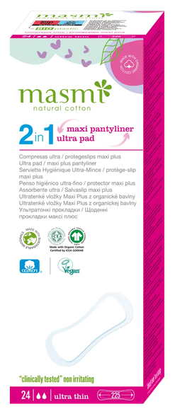 MASMI Organic Cotton Maxi higieniniai paketai, 24 vnt.