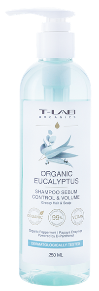 T-LAB Eucalyptus Sebum Control & Volume šampūnas, 250 ml