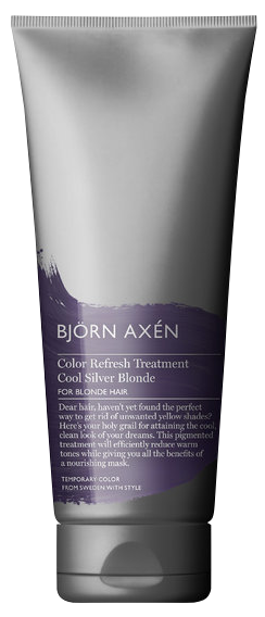 BJORN AXEN Color Refresh Treatment Cool Silver Blonde plaukų kaukė, 250 ml