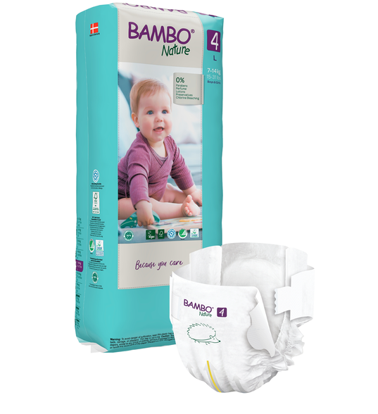 BAMBO Nature Tall L-4 (7-14 kg) sauskelnės, 48 vnt.