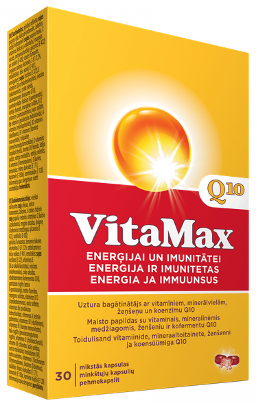 VITAMAX minkštos gelio kapsulės, 30 vnt.