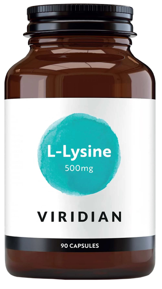 VIRIDIAN L-Lysine 500 mg kapsulės, 90 vnt.