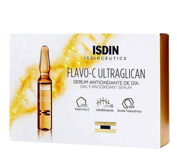 ISDIN Isdinceutics Flavo-C Ultraglican ampulės, 10 vnt.