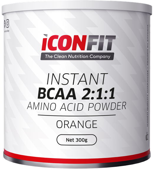 ICONFIT BCAA 2:1:1 - Orange milteliai, 300 g