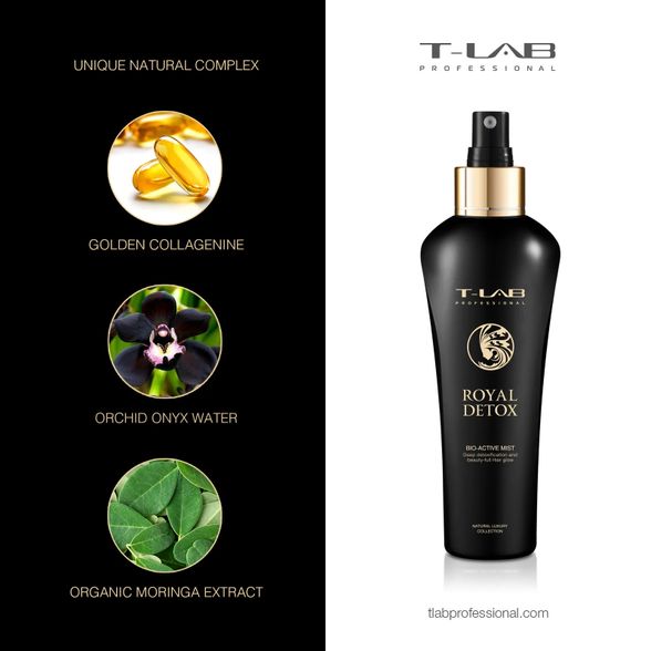 T-LAB Royal Detox Bio-Active Mist dulksna, 150 ml