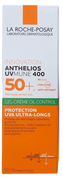 LA ROCHE-POSAY Anthelios Oil Control SPF 50+ gelis-kremas, 50 ml