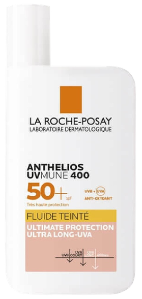 LA ROCHE-POSAY Anthelios UVmune 400 Tinted Fluid SPF50+ apsauginis kremas nuo saulės, 50 ml