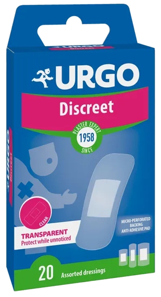 URGO  Discreet discrete tvarstis, 20 vnt.