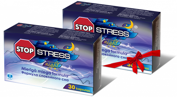 STOP STRESS night kapsulės, 30 vnt.