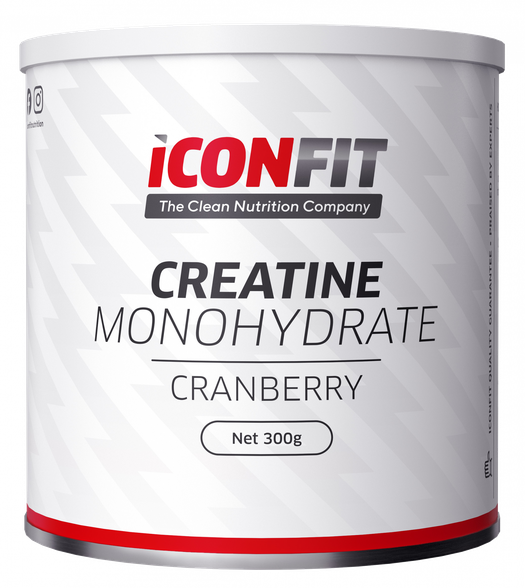 ICONFIT Creatine Monohydrate Cranberry milteliai, 300 g