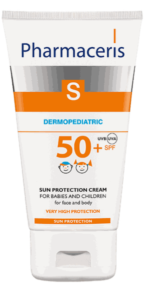 PHARMACERIS Dermopediatric SPF 50+ apsauginis kremas nuo saulės, 125 ml