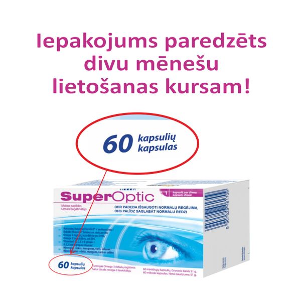 SUPER OPTIC kapsulės, 60 vnt.