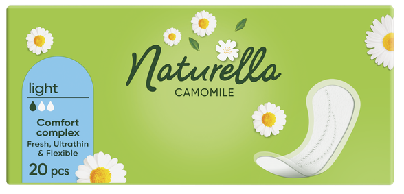 NATURELLA  Camomile Light įklotai, 20 vnt.