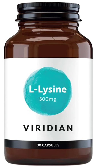 VIRIDIAN L-Lysine 500 mg kapsulės, 30 vnt.