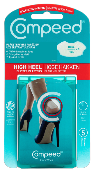 COMPEED  Dėl pūslių, įtrintų ant kulnų tvarstis, 5 vnt.