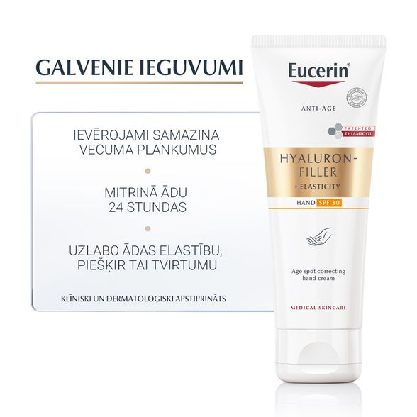 EUCERIN Hyaluron-Filler + Elasticity rankų kremas, 75 ml